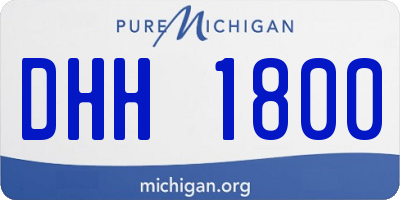 MI license plate DHH1800