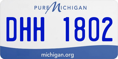 MI license plate DHH1802