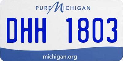 MI license plate DHH1803