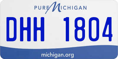 MI license plate DHH1804