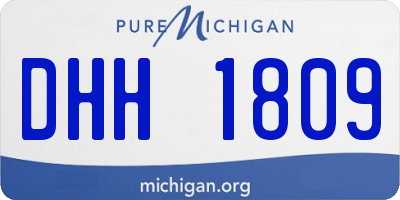 MI license plate DHH1809