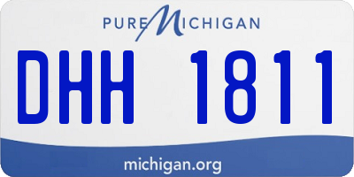 MI license plate DHH1811