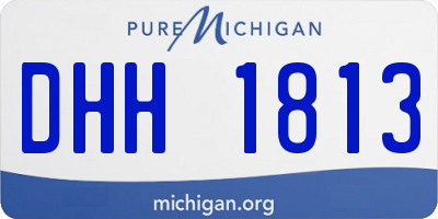 MI license plate DHH1813