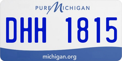 MI license plate DHH1815