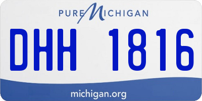 MI license plate DHH1816