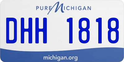 MI license plate DHH1818