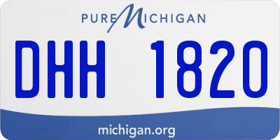 MI license plate DHH1820