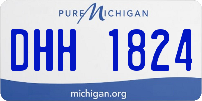 MI license plate DHH1824