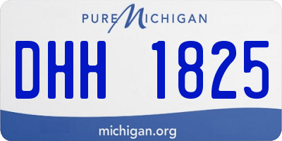 MI license plate DHH1825