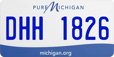 MI license plate DHH1826