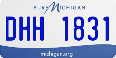 MI license plate DHH1831