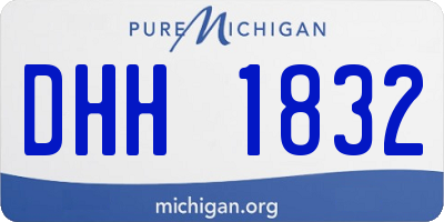MI license plate DHH1832