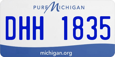 MI license plate DHH1835