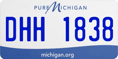 MI license plate DHH1838