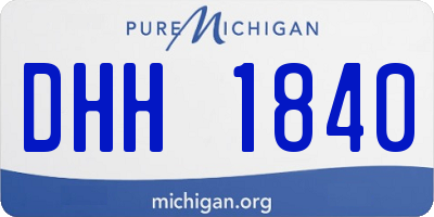 MI license plate DHH1840