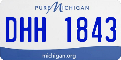 MI license plate DHH1843