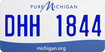 MI license plate DHH1844