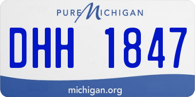 MI license plate DHH1847