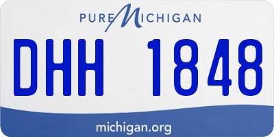MI license plate DHH1848