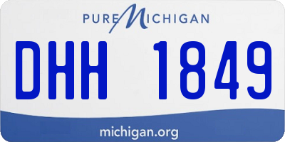 MI license plate DHH1849