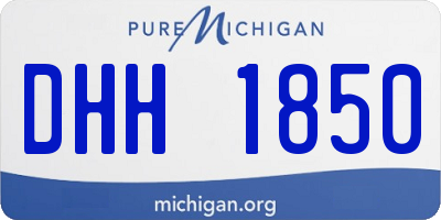 MI license plate DHH1850