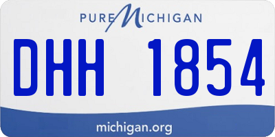 MI license plate DHH1854