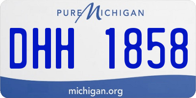 MI license plate DHH1858