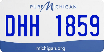 MI license plate DHH1859