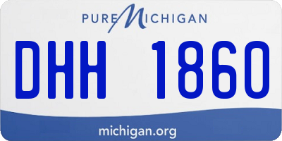 MI license plate DHH1860