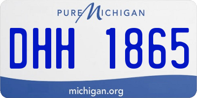 MI license plate DHH1865