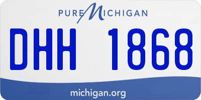 MI license plate DHH1868