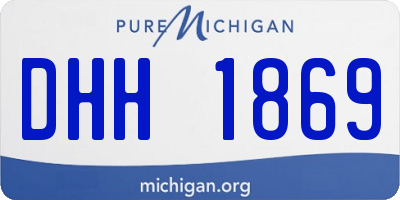 MI license plate DHH1869