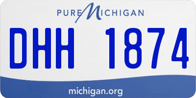 MI license plate DHH1874