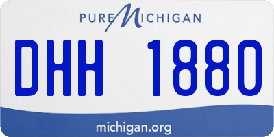 MI license plate DHH1880