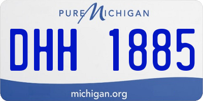 MI license plate DHH1885
