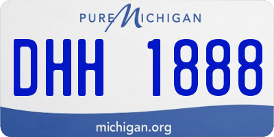 MI license plate DHH1888