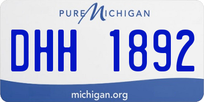 MI license plate DHH1892