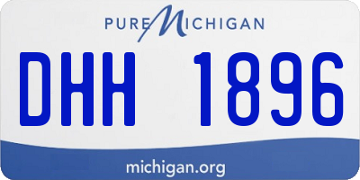 MI license plate DHH1896