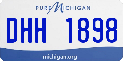 MI license plate DHH1898