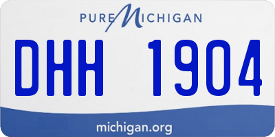 MI license plate DHH1904