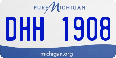 MI license plate DHH1908