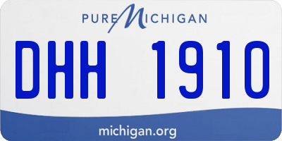 MI license plate DHH1910