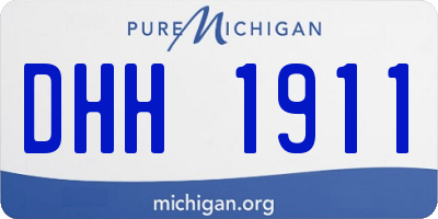 MI license plate DHH1911