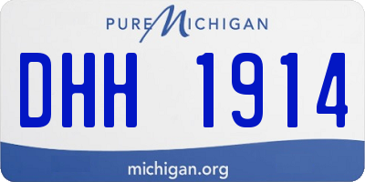 MI license plate DHH1914