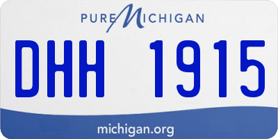 MI license plate DHH1915