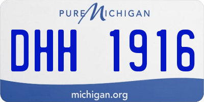 MI license plate DHH1916