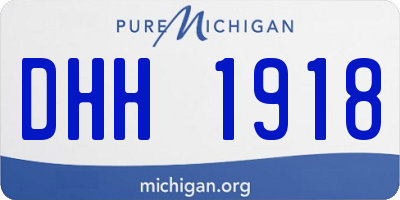 MI license plate DHH1918