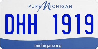 MI license plate DHH1919