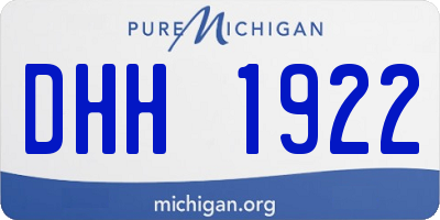 MI license plate DHH1922