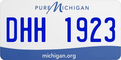 MI license plate DHH1923